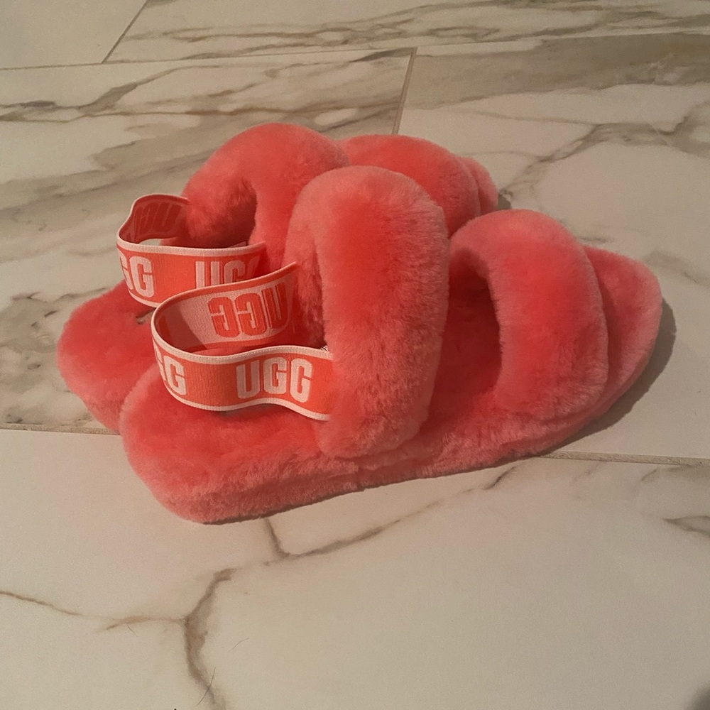 UGG Oh Yea dyed sheepskin fur slippers